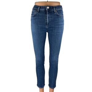Citizens of Humanity Rocket Crop High Rise Skinny Women Blue Denim Jeans Size 28